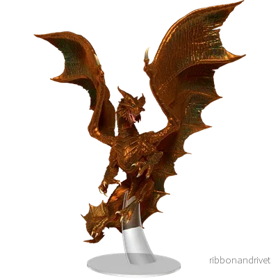 D&D Icons of the Realms: Adult Copper Dragon Miniature - Bild 2