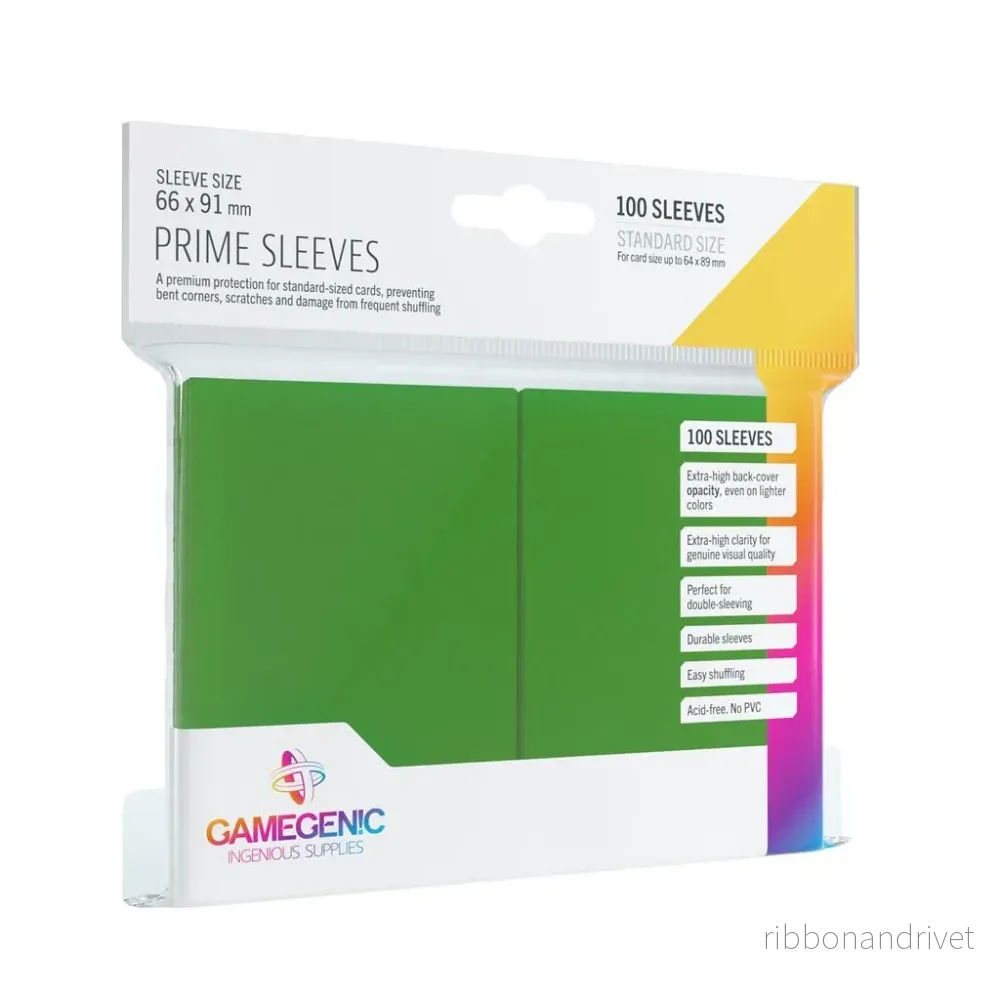 Gamegenic – Prime Sleeves Grön (100 Hylsor) Gamegenic – Prime Sleeves Grön (100 Hylsor)
