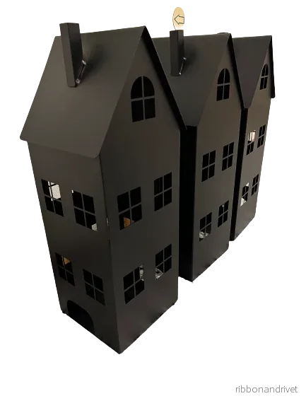 HUSET - Ljuslykta - Plåthus - 60x25x25cm - Bild 3