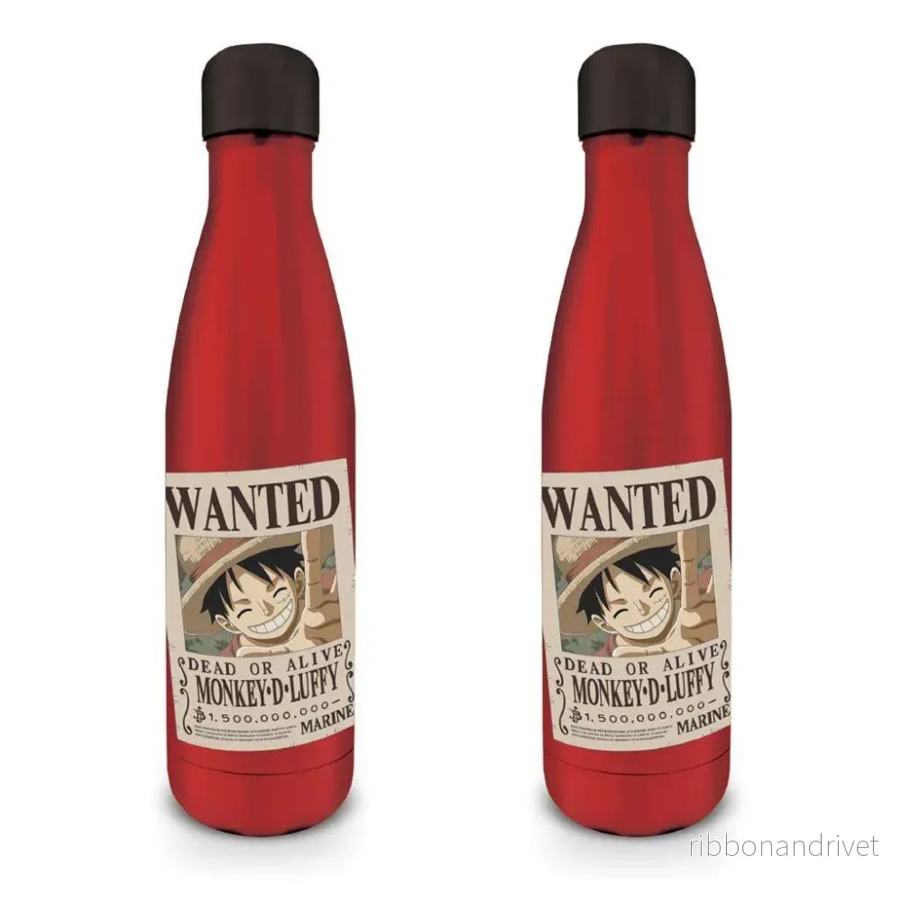 One Piece – metallflaska – Wanted Luffy One Piece – metallflaska – Wanted Luffy