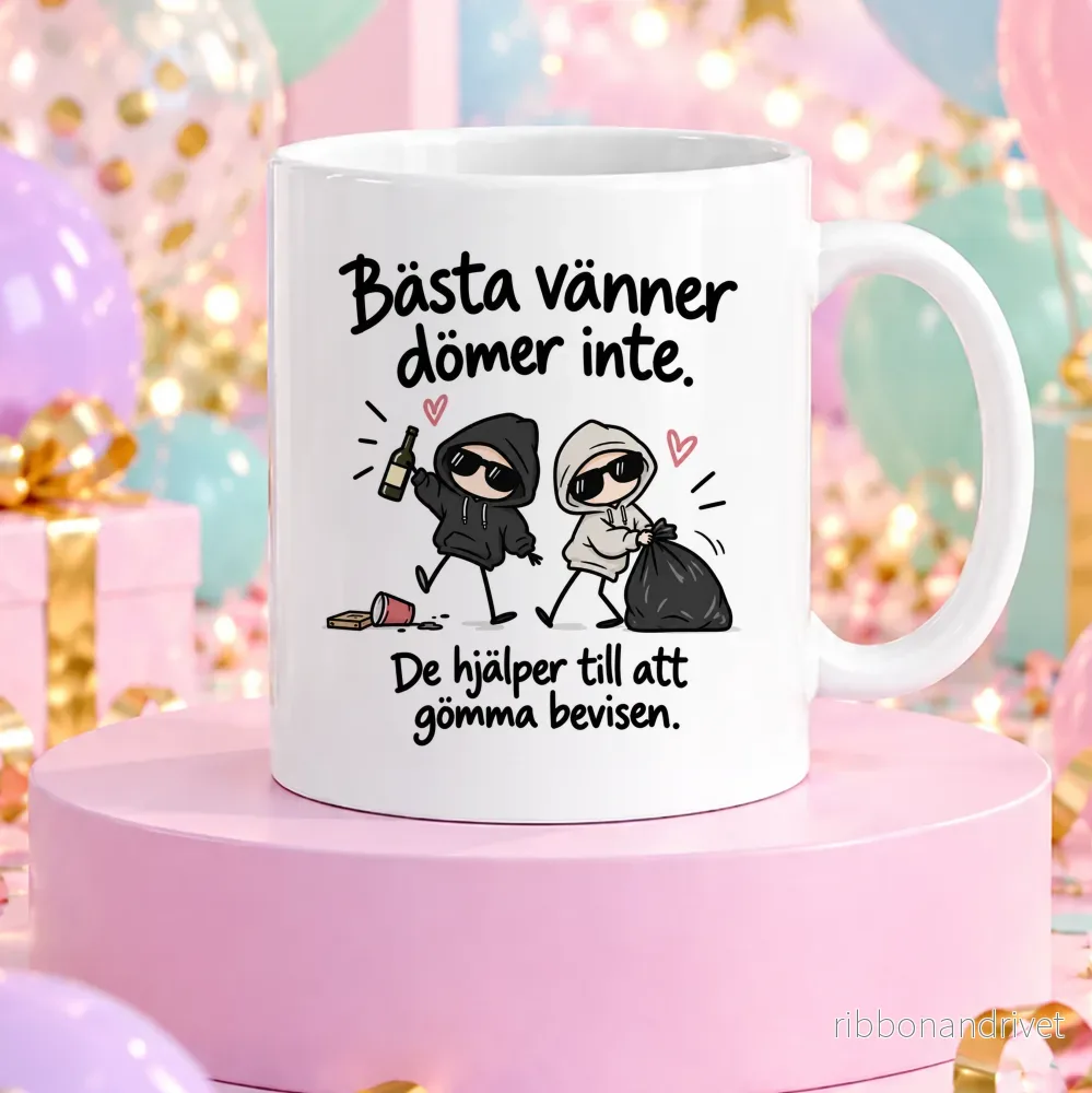 Bästa vänner dömer inte | Rolig mugg Bästa vänner dömer inte | Rolig mugg