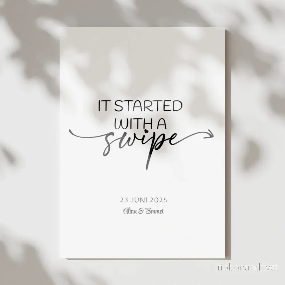 It started with a swipe | Personlig poster It started with a swipe | Personlig poster