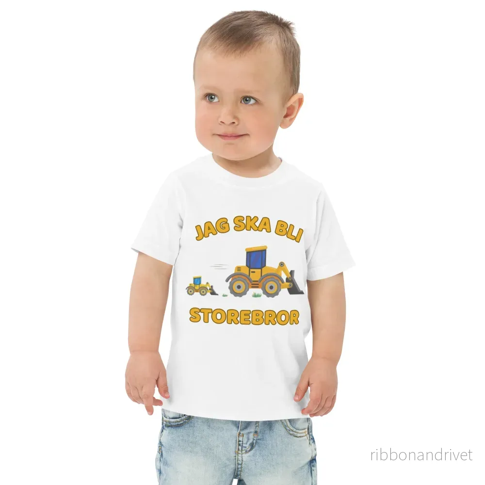 Jag ska bli storebror T-shirt – Grävmaskiner Jag ska bli storebror T-shirt – Grävmaskiner