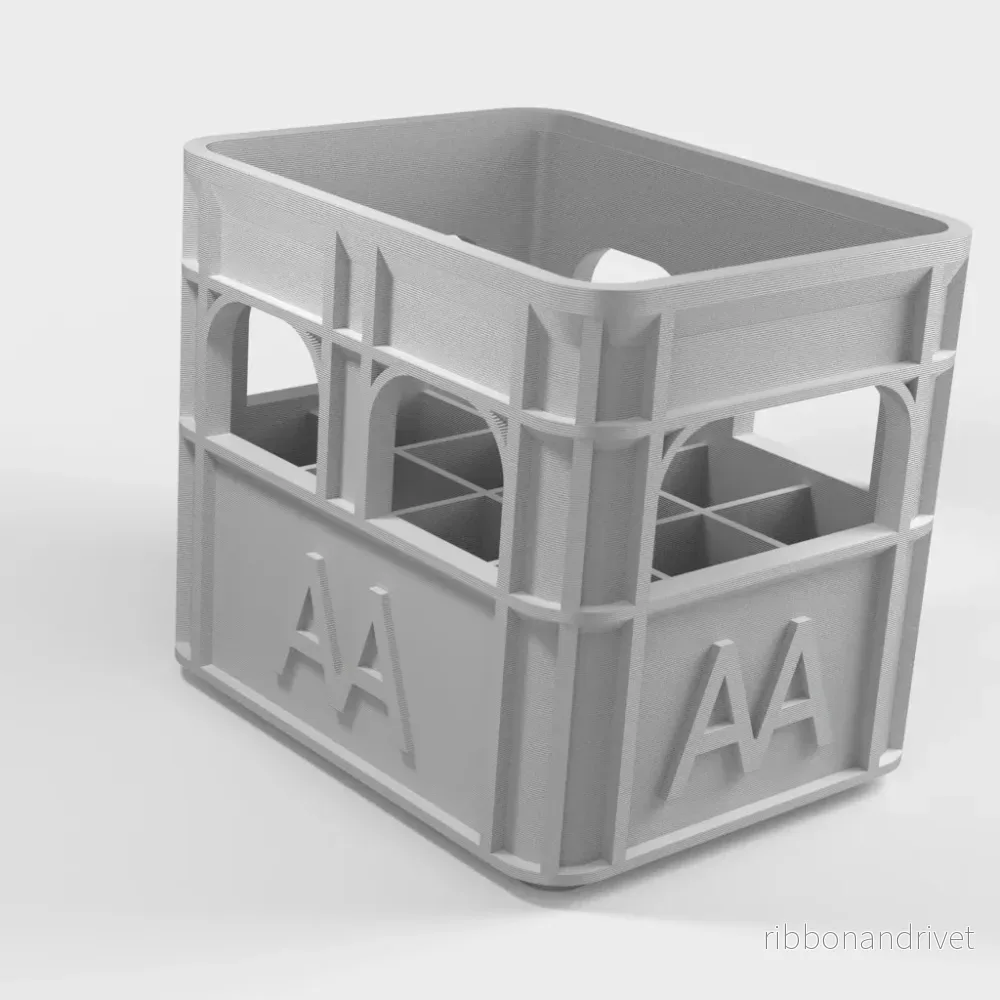 AAA-batterihållare i öllådadesign – stapelbar förvaring - Bild 3