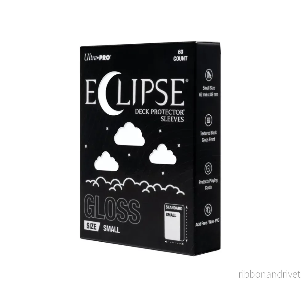 ECLIPSE® Gloss Small DECK PROTECTOR® Sleeves: Arctic White – 60-pack