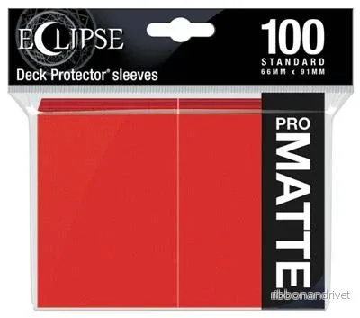 UP – Eclipse Matte Standard Sleeves: Apple Red (100 Sleeves) UP – Eclipse Matte Standard Sleeves: Apple Red (100 Sleeves)