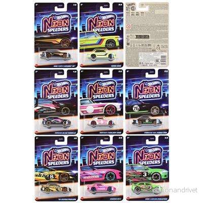 Hot Wheels - Neon Speeders (CDU med 10 stycken – Sortiment kan variera) - Bild 2