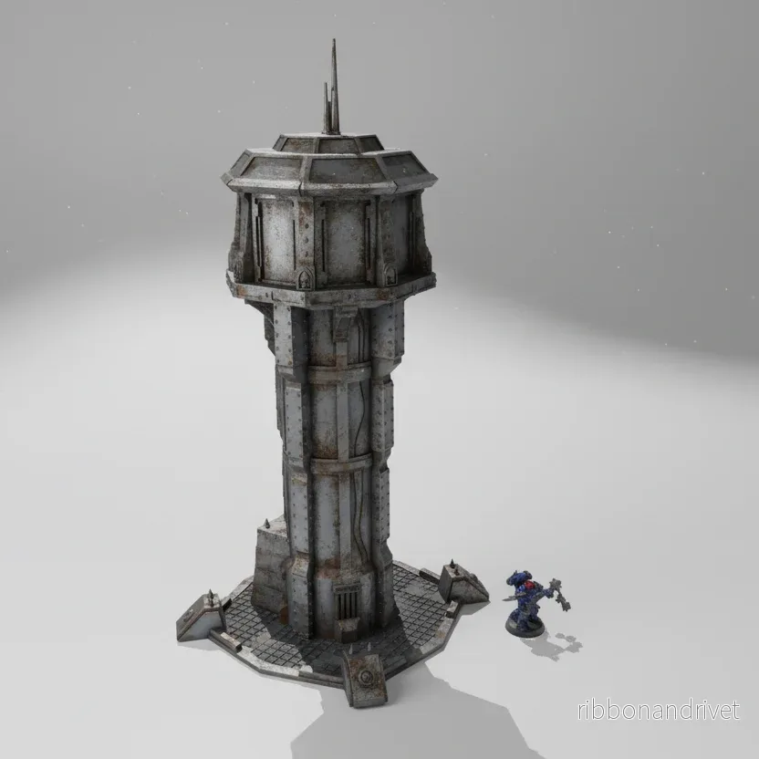 Detaljerat Luftkontrolltorn Terräng för Warhammer 40k