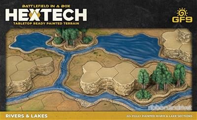 HexTech - Battlefield in a Box Terrain: Floder och Sjöar (x22) - Bild 2