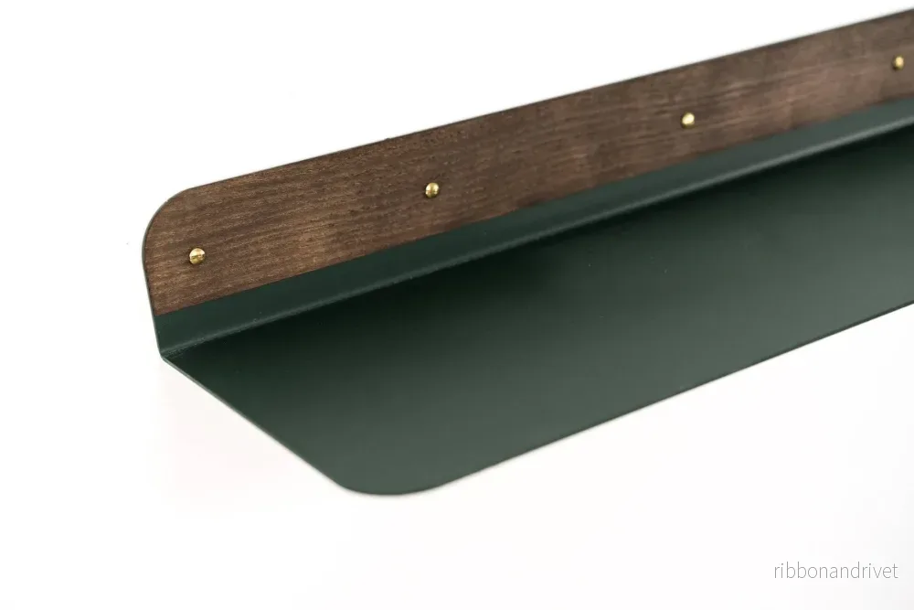 Väggmonterad hylla med rundade kanter – 60 cm - Bild 2