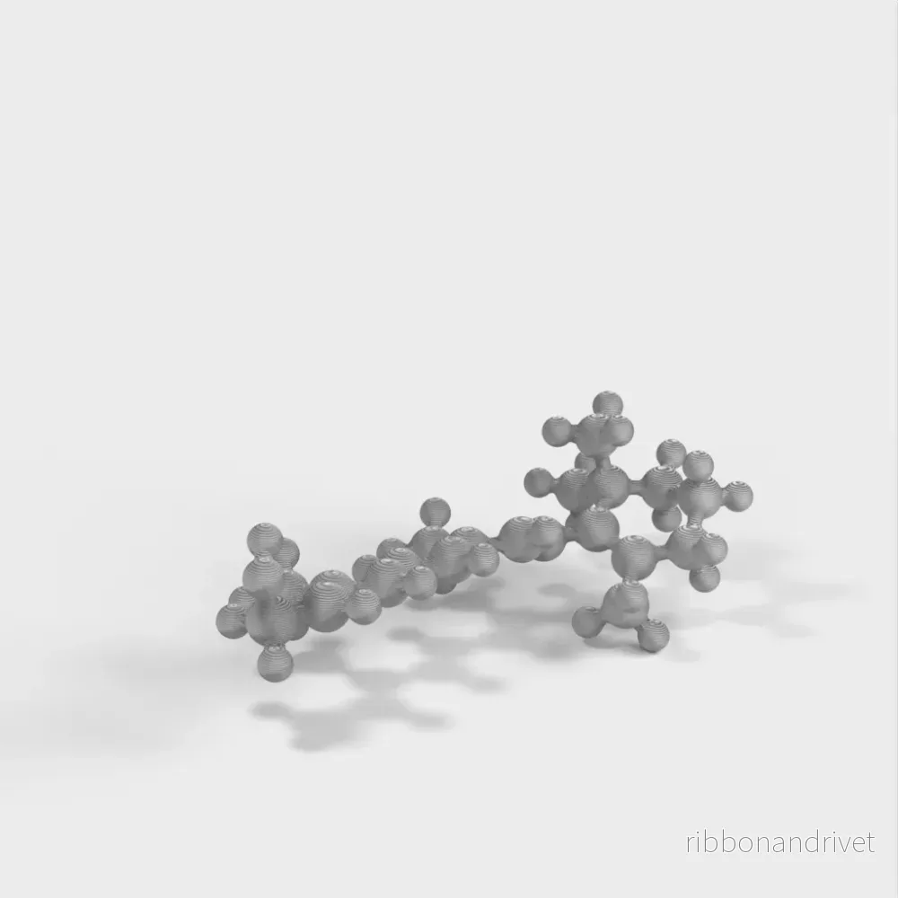 Molecular Model of Retinol (Vitamin A) - Atomic Scale Model - Bild 2