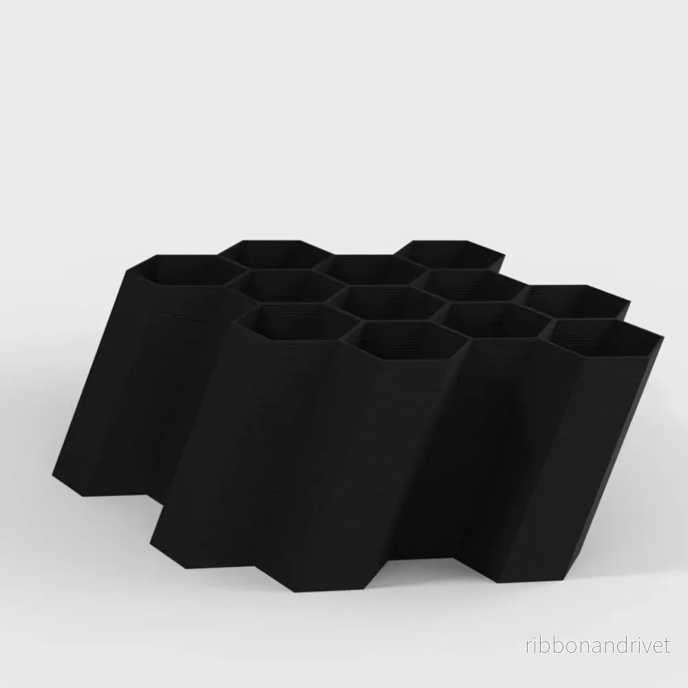 Hexagon akrylfärgshållare för vägg eller skrivbord - Bild 2