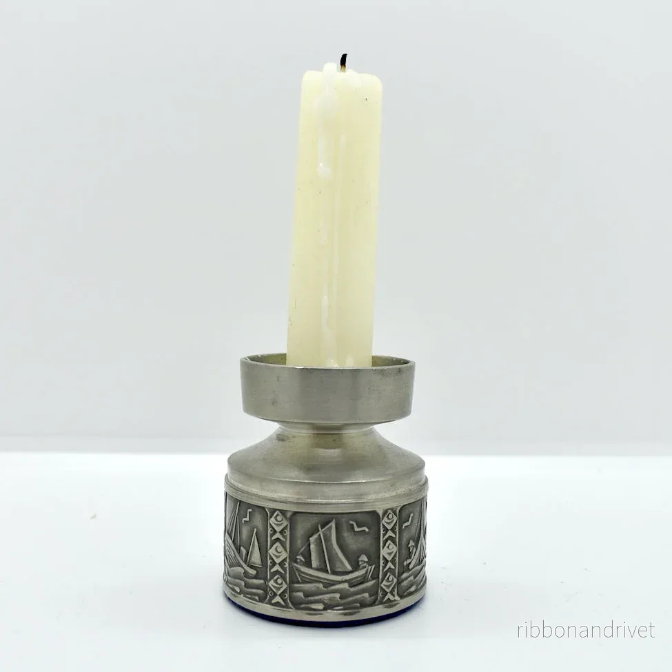 Handgjord ljusstake i tenn - Bild 2
