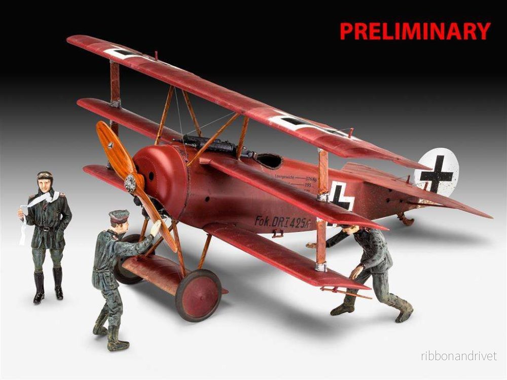 Revell: Fokker Triplane DR.1 – 75 Years Plastic Modelling 1:28 Revell: Fokker Triplane DR.1 – 75 Years Plastic Modelling 1:28