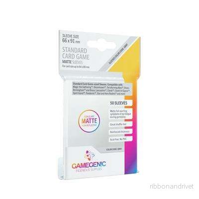 Gamegenic - MATTE Standard Kortspelsskydd 66 x 91 mm - Klar (50 Sleeves) - Bild 2