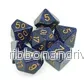 Chessex Speckled Polyhedral 7-Tärningsset - Golden Cobalt - Bild 2