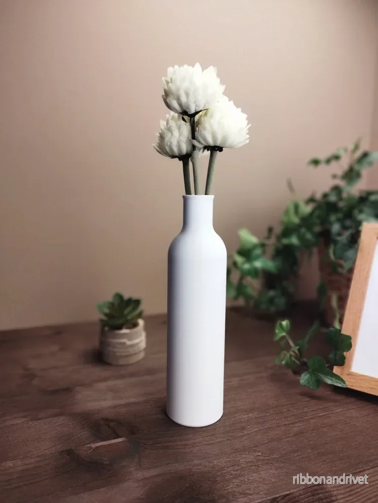 Minimalistisk rörvas med elegant flaskhalsdesign - Bild 3