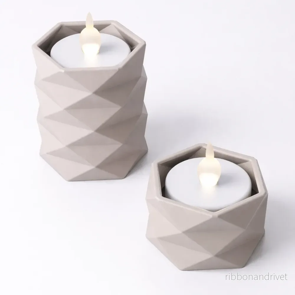 Geometrisk värmeljushållare - Bild 2