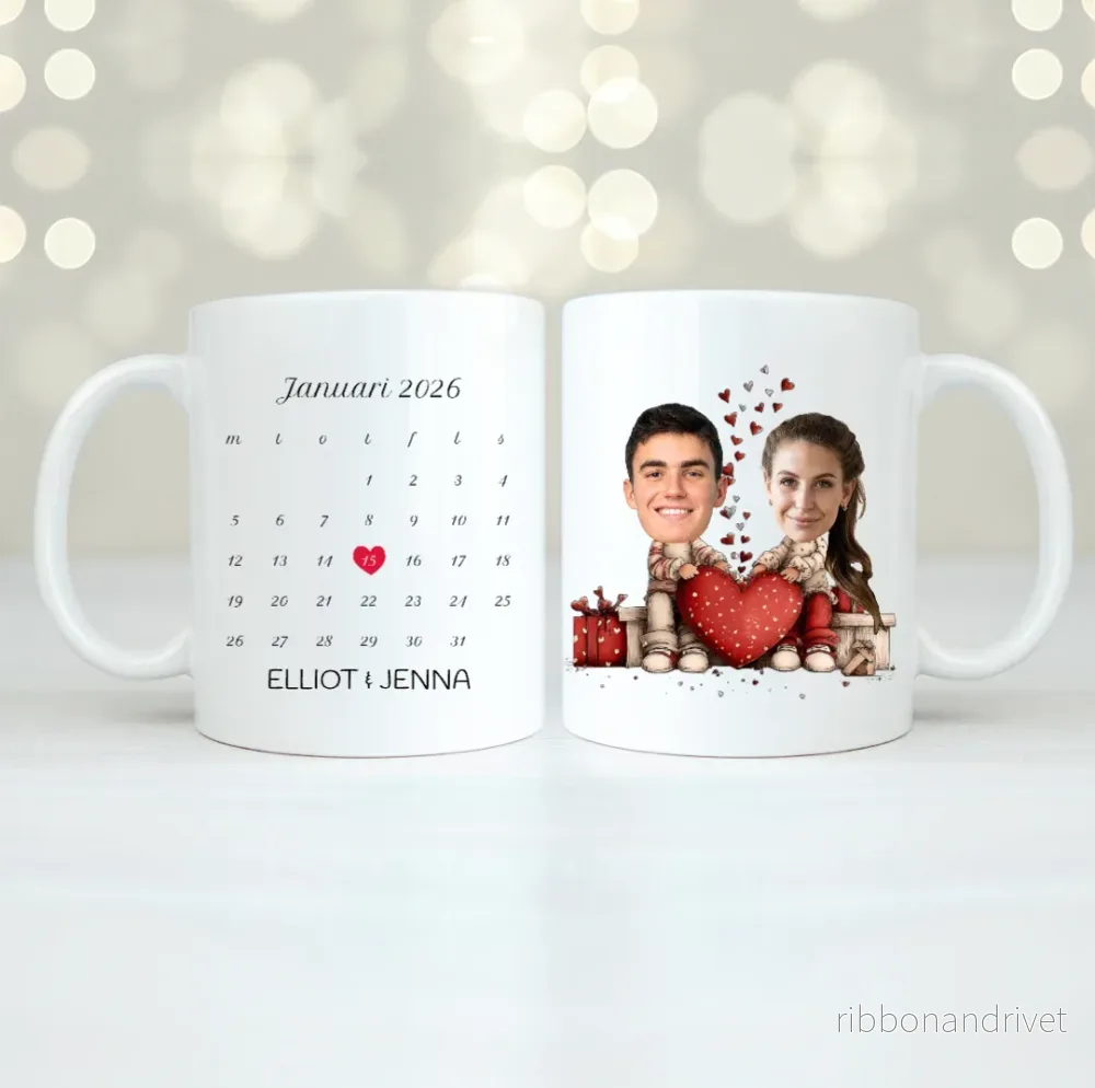 Kalender & ansikten | Personlig mugg Kalender & ansikten | Personlig mugg