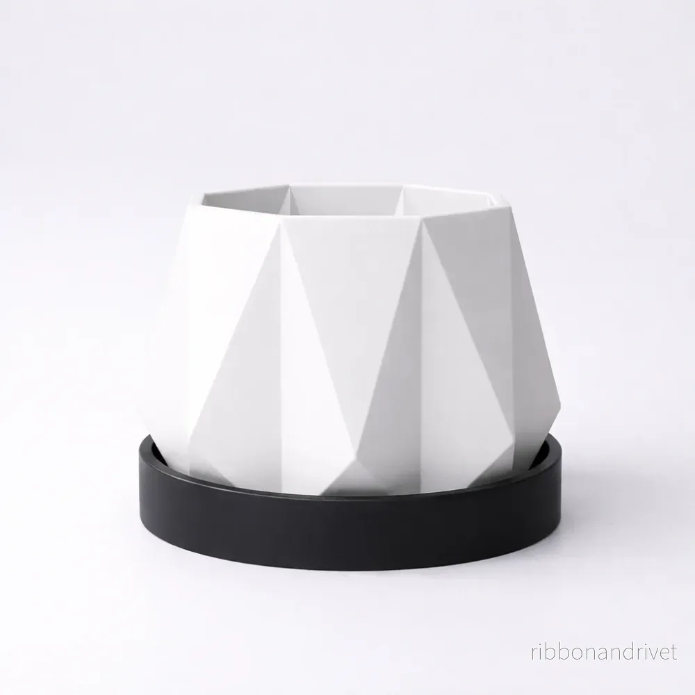 Geometrisk blomkruka-duo - Bild 3
