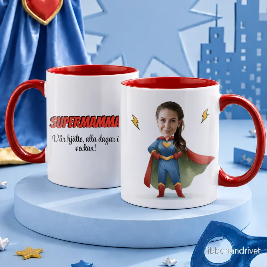 Supermamma | Ansikte | Personlig mugg Supermamma | Ansikte | Personlig mugg
