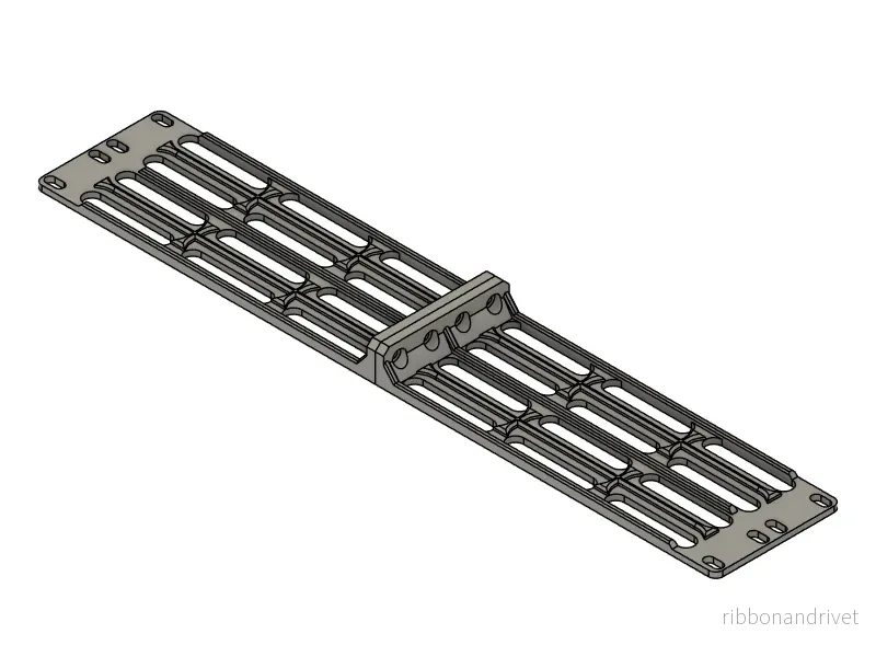 Ventilerad 2U blindpanel för 19-tumsrack