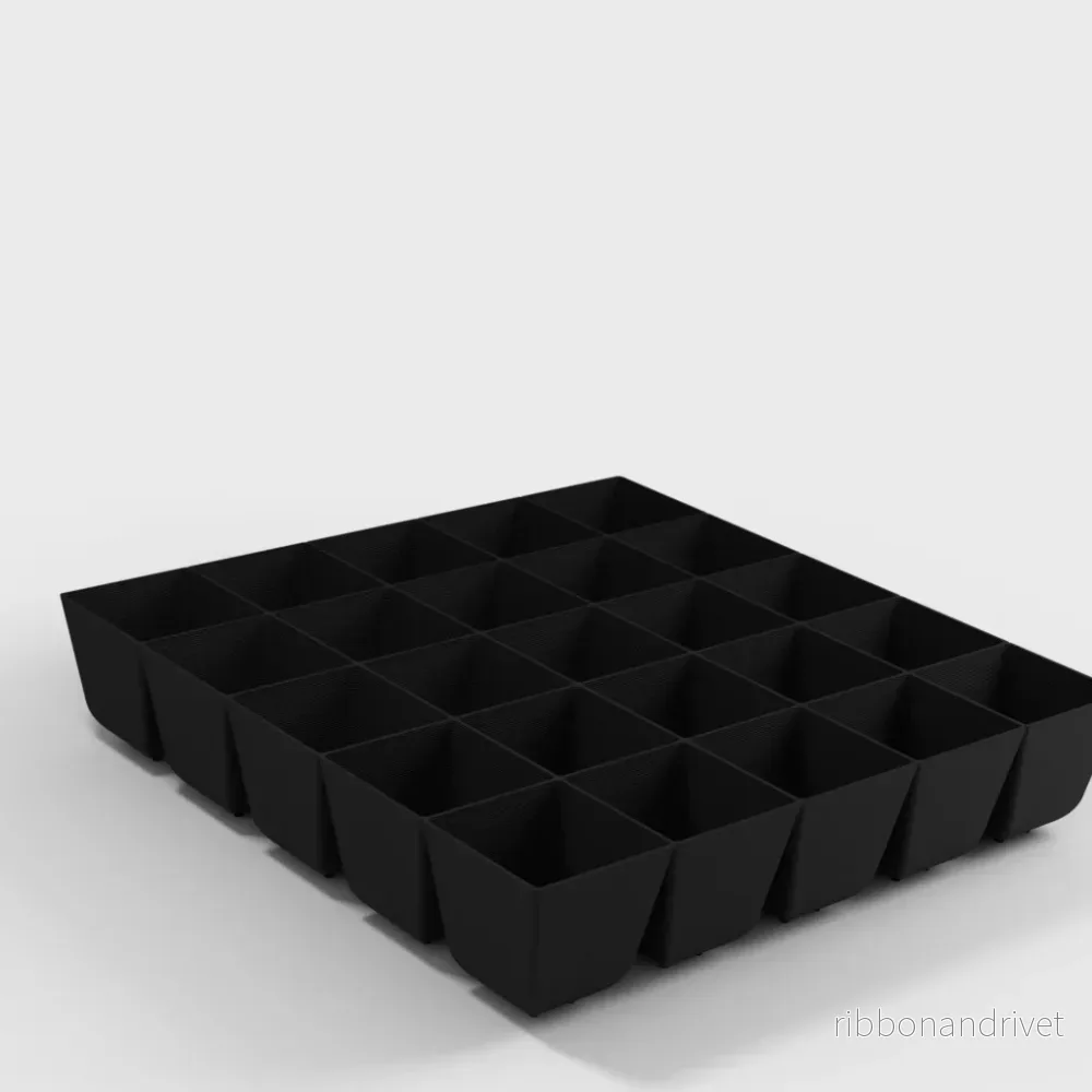 5x5 såbricka med droppbricka för förkultivering
