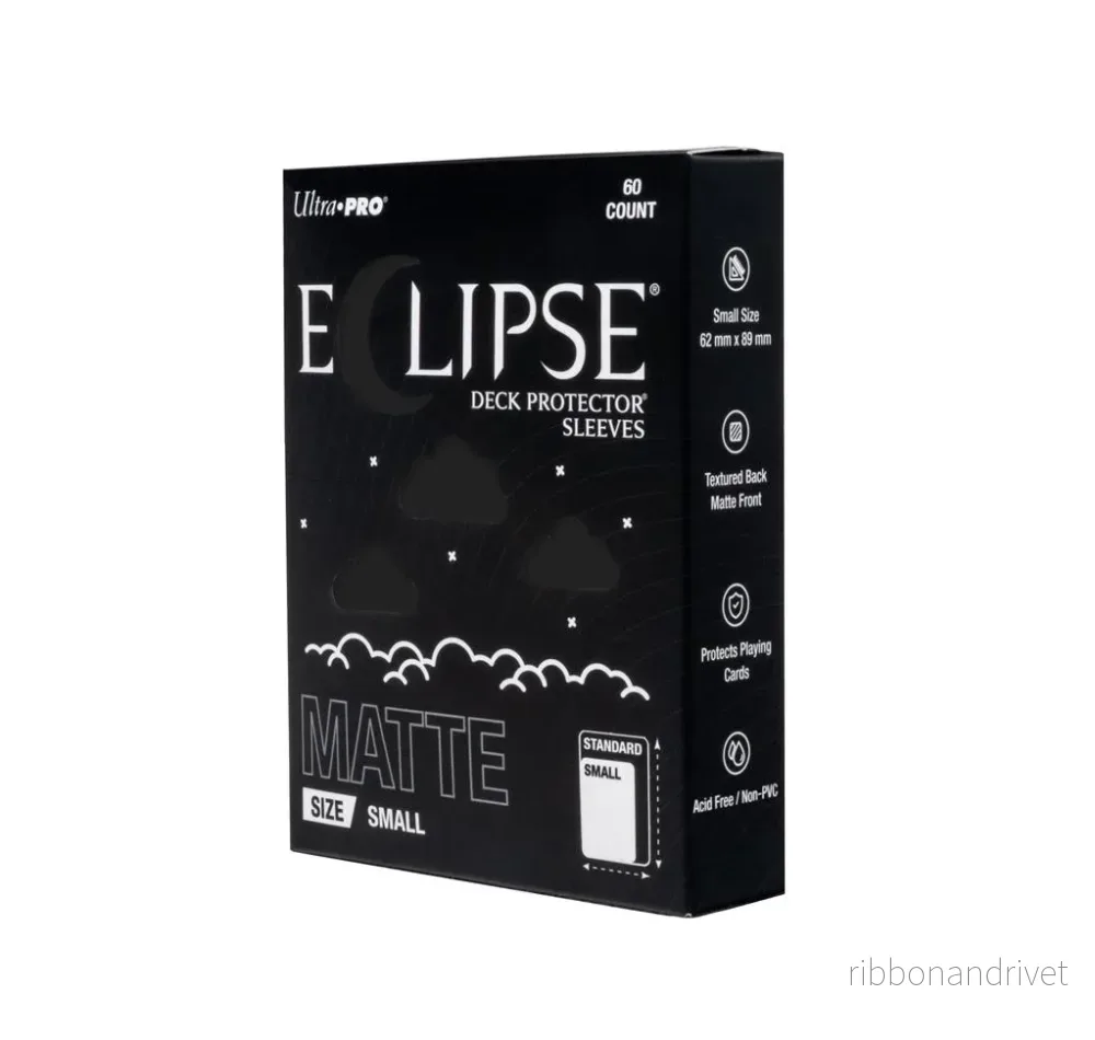 ECLIPSE® Matte Small DECK PROTECTOR® Sleeves: Jet Black – 60 st