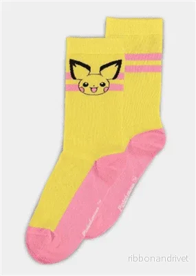 Pokémon – Crew Socks 3-pack – Piplup, Pichu och Jigglypuff – 39/42 - Bild 3