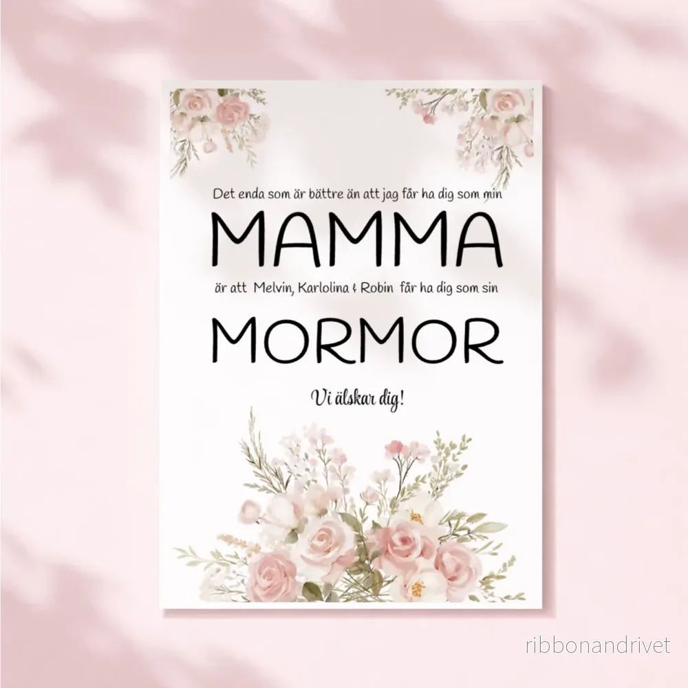 Barnbarn | Blommor | Poster med text Barnbarn | Blommor | Poster med text