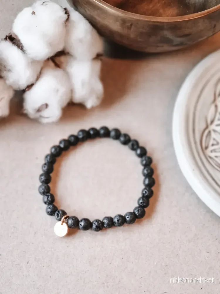 Mantra ENERGY Armband – Stabilitet – Lava Stone –
