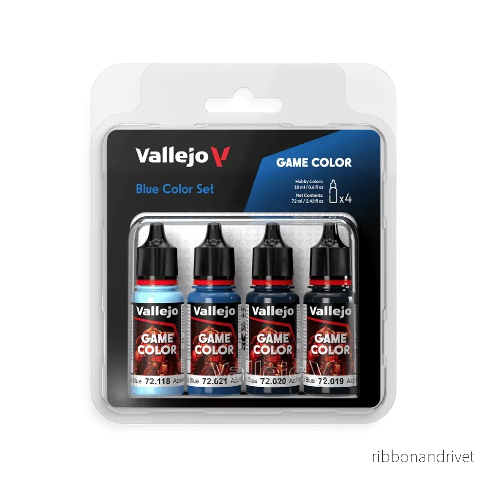 Vallejo Game Color – Blå Färgset 18 ml – 4 färger