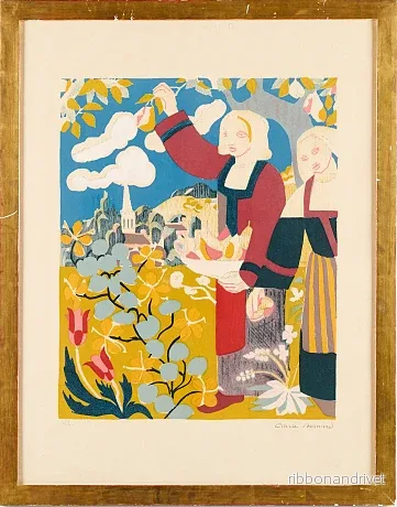 Fruktplockerskor av Émile Bernard Fruktplockerskor av Émile Bernard