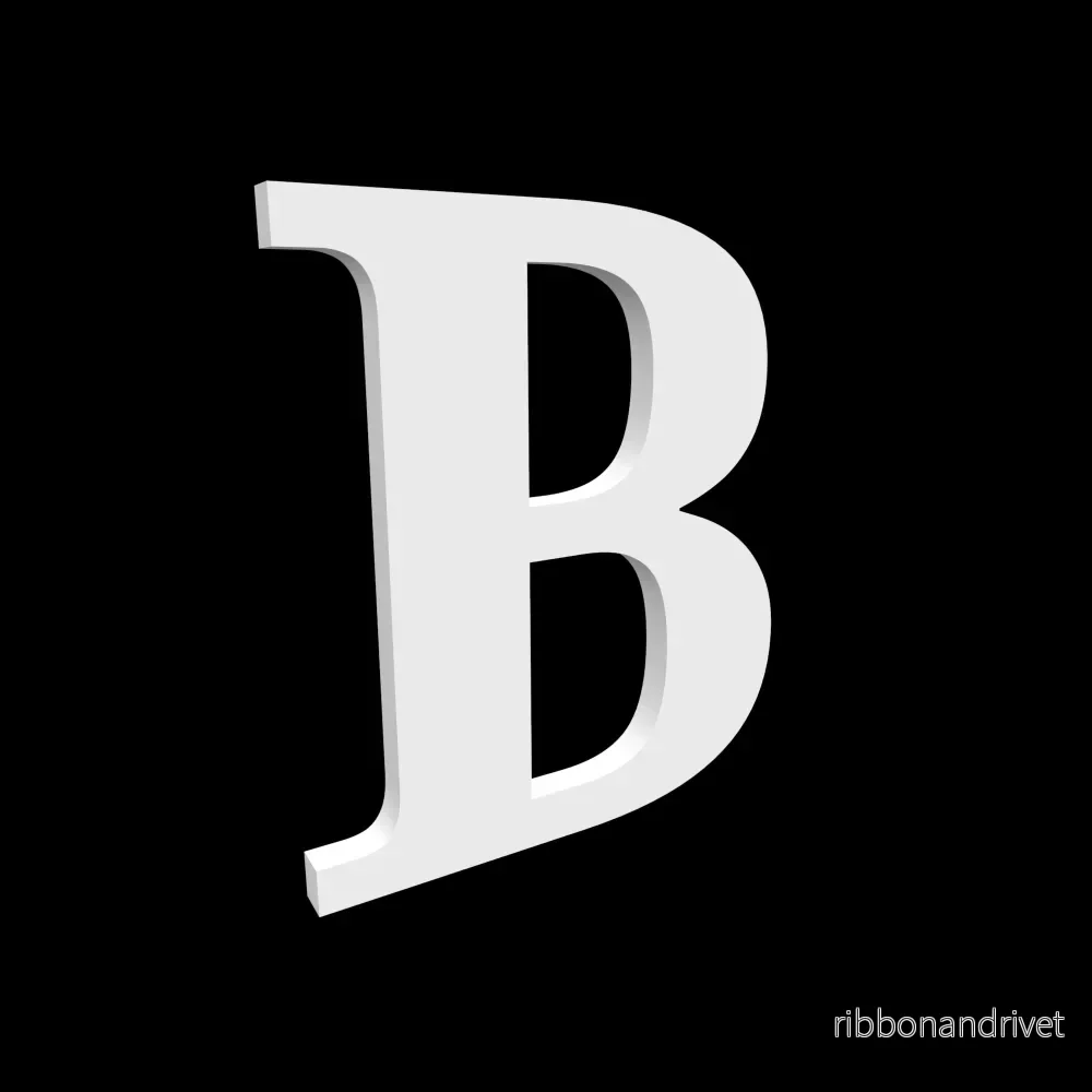Husbokstav B - Noto Serif - 170mm hög - 10mm djup - Bild 2