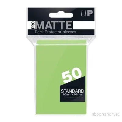 UP - Standard Sleeves - Pro-Matte - Non Glare - Lime Green (50 Sleeves) - Bild 2