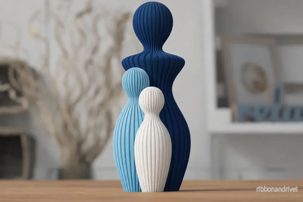 Mors dag-skulptur med 2 barn - Bild 2