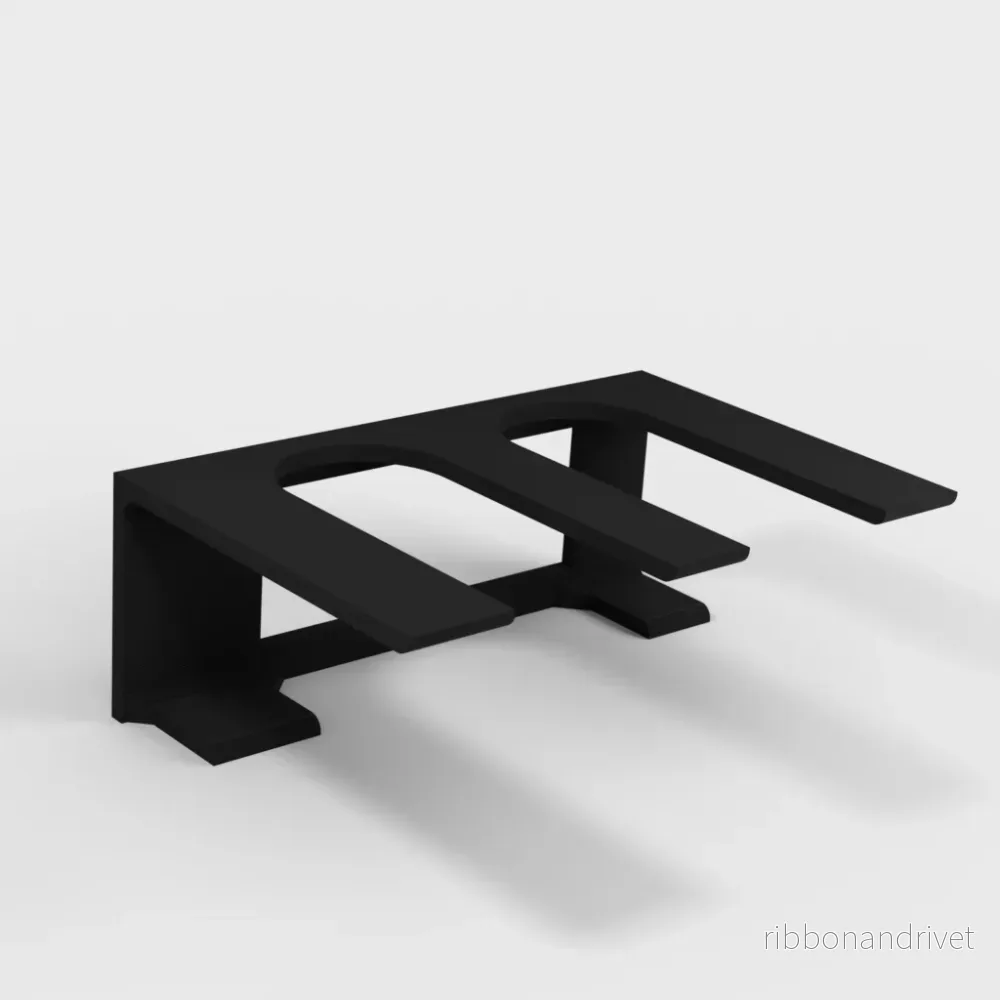 Kompakt router- och switchhållare - för vägg eller under skrivbord - Bild 3