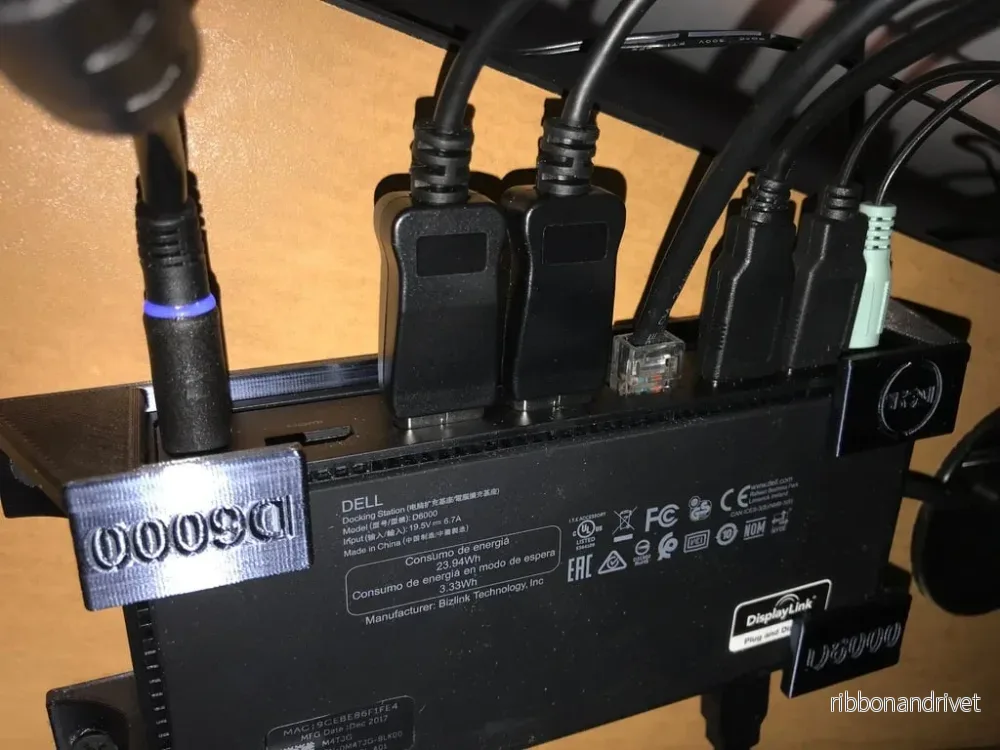 Bordsupphängd montering för Dell D6000 Universal Dock - Bild 3