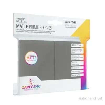 Gamegenic Matte Prime Sleeves Mörkgrå (100 Sleeves) - Bild 2