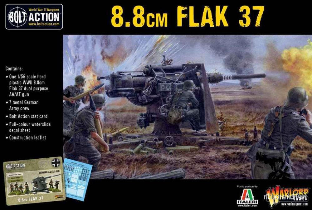 Bolt Action – Flak 37 8.8cm – Modellbyggsats Bolt Action – Flak 37 8.8cm – Modellbyggsats