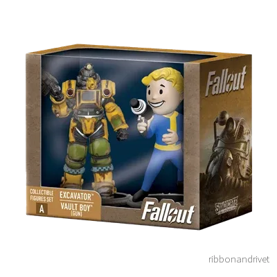 Fallout Samlarfigurer Set: Grävmaskin & Vault Boy (Gun) - Bild 2