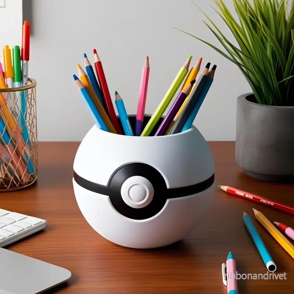 Praktisk Pokeball Blyertshållare för skrivbordet - Bild 3