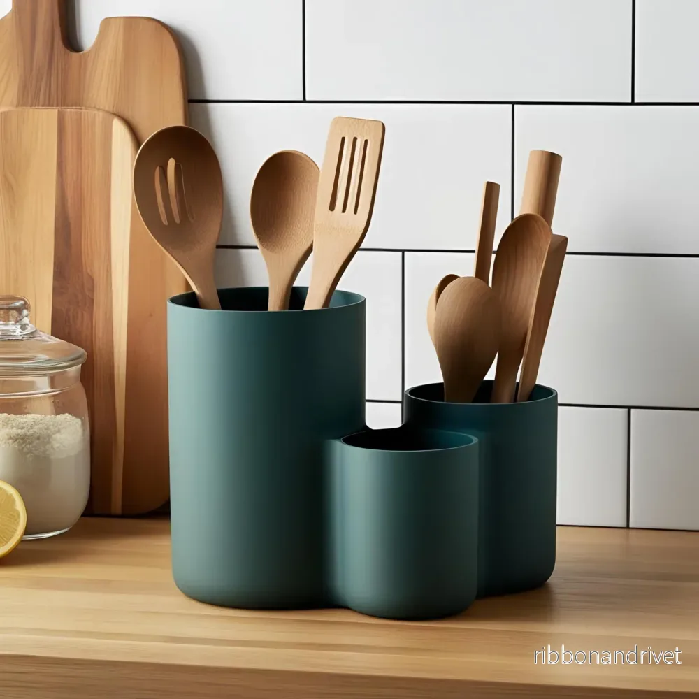 Modern köksredskapshållare med tre koppar - Bild 2