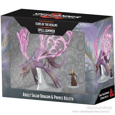 D&D Icons of the Realms: Spelljammer Adventures in Space - Adult Solar Dragon & Prince Xeleth Set 24