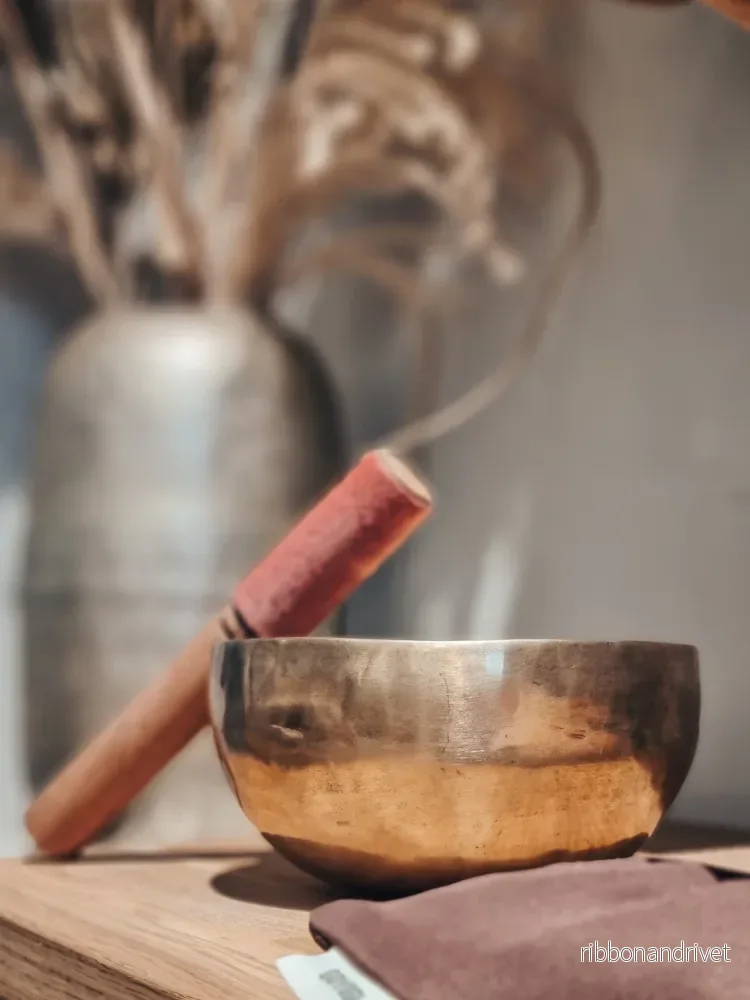 Singing bowl with wooden stick Singing bowl with wooden stick