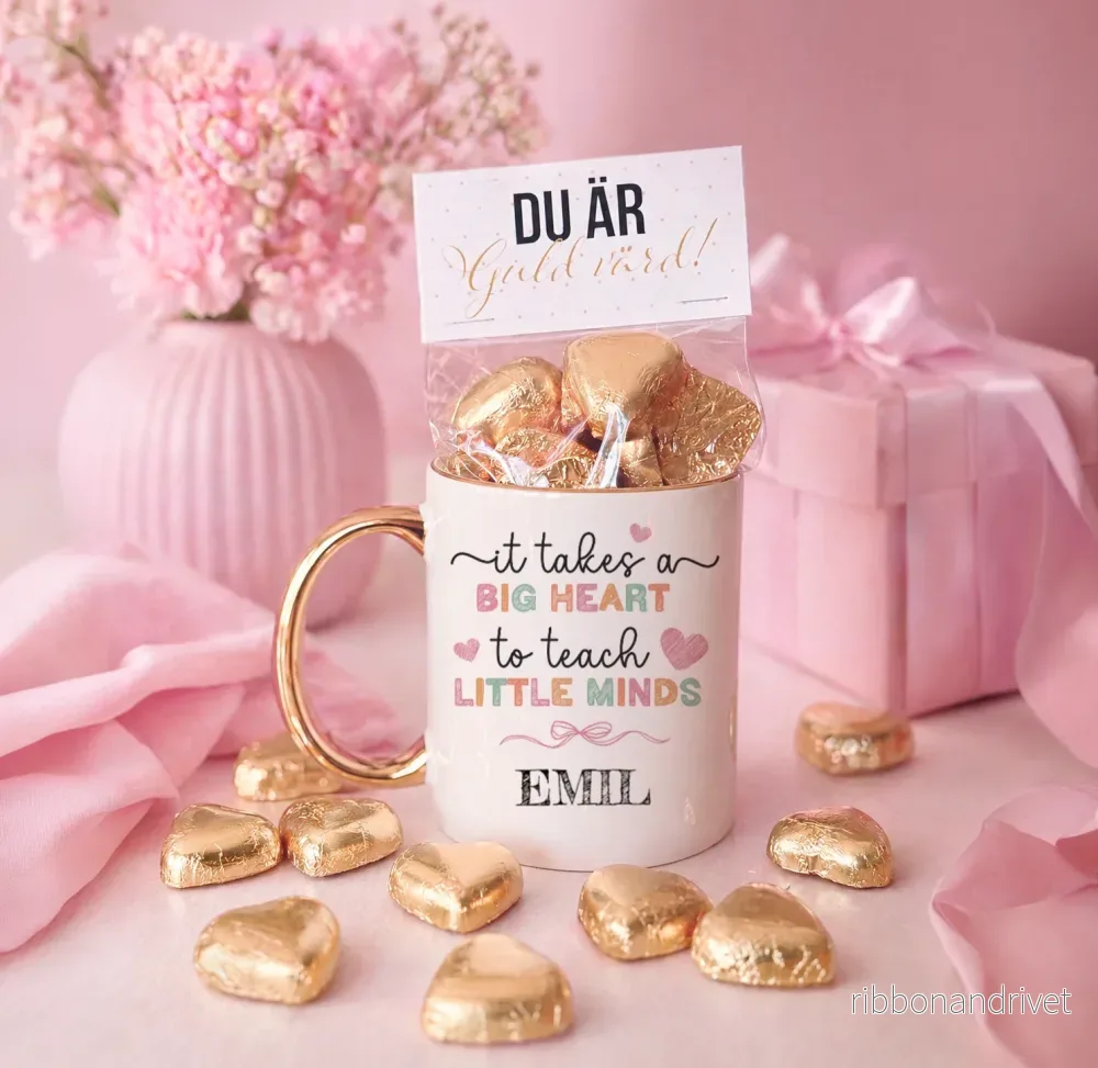 Du är guld värd | Personlig mugg & Choklad - Bild 3