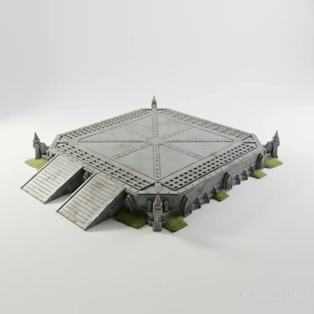 Dystopisk Landningsplats Wargame Terräng för Warhammer 40k