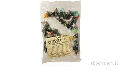 Chessex Gemini Poly D4 Tärningar - 50 Asst. Dice