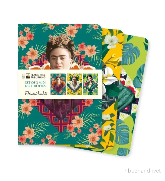 Anteckningsböcker Midi 3-pack – Frida Kahlo (Flame Tree) Anteckningsböcker Midi 3-pack – Frida Kahlo (Flame Tree)