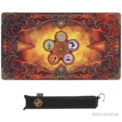 ENHANCE Spelkort Matta TCG med Sytt Kant (Eld) ENHANCE Spelkort Matta TCG med Sytt Kant (Eld)